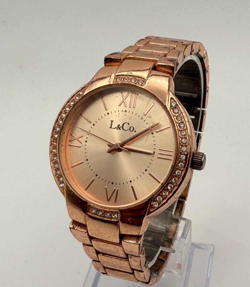 Elegant L&Co. Timepieces Women's Rose Gold Dress Watch, Working